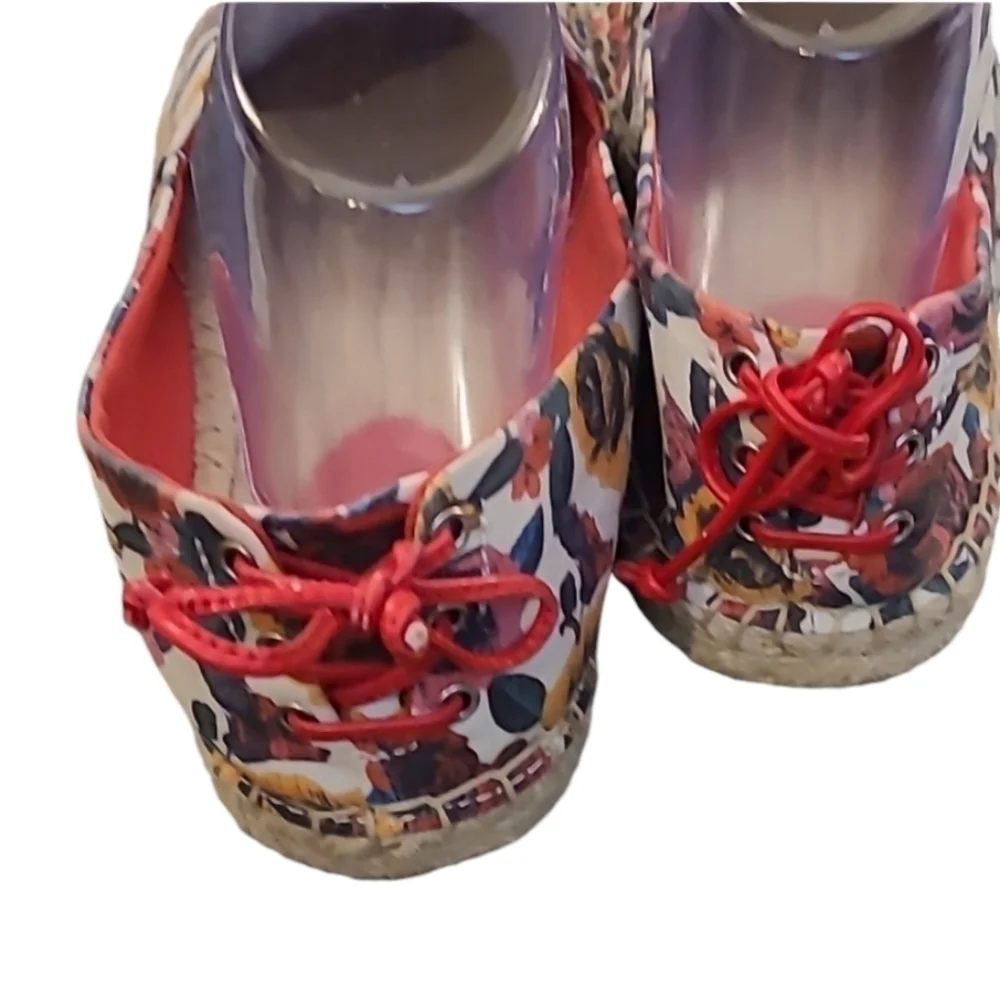 Vera Bradley sz 10 havana rose floral espadrilles shoes rose floral red SH101